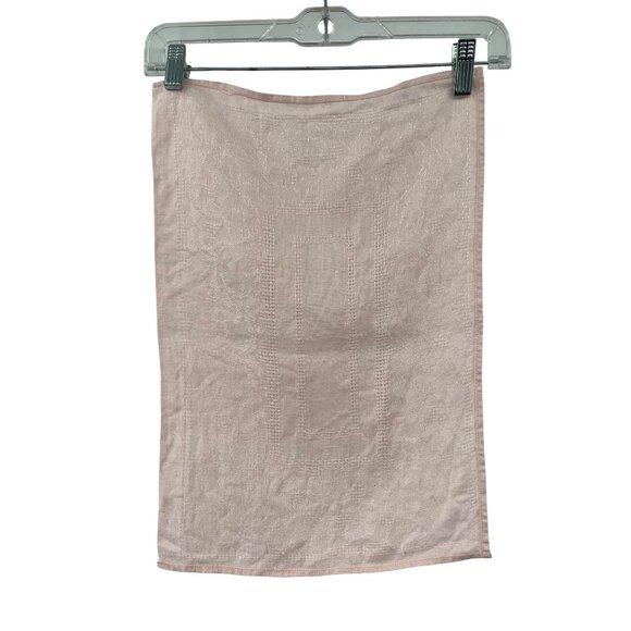 Vintage Linen Cutwork Embroidered Placemats Set of 4 Dusty Pink Used 14x13 - Picture 14 of 16